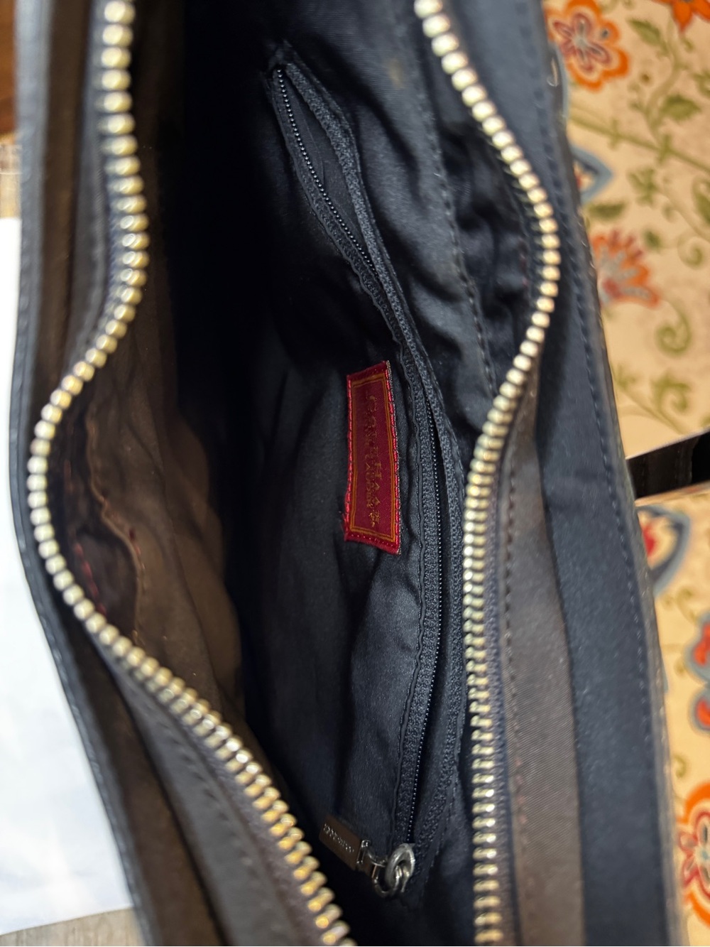 Cole Haan Women Shoulder Bag Black Nylon Adjustable Leather Strap - Picture 3 of 3
